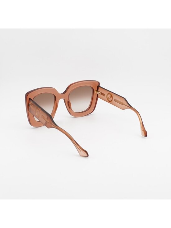 Gucci GG1556S 004 Sunglasses Shiny Brown Square Frame, Brown Gradient Lenses main image 6